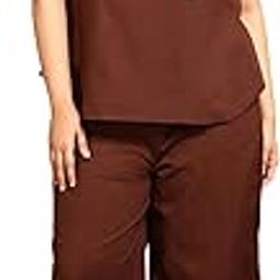 Solid Embroidered Cotton Top & Pants Plus Size Co-ord Set For Women's|Sleeveless Round Neck Relaxed Fit Stylish Summer Western Casual Wear Ladies Trendy Cord Set-28