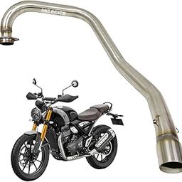 Dhe Best Bike Exhaust Middle Muffler Bend Pipe Stainless Steel Suitable For Triumph Speed 400-23