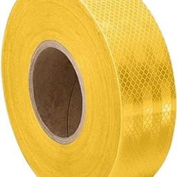 Compact™ High Intensity Reflective Tape 2 inch*50 meter(164ft) Warning Retro Conspicuity Tape Reflective Tape High Intensity Reflective Bright Conspicuity Tape Waterproof (Yellow)-6