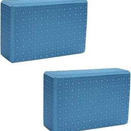 Shopping Mart Exercise Blocks Set Of 2 For Working Out Flexible Workout Block Dotted Texture Yoga Brick Portable Yoga Training Blocks Yoga Accessories For Home (Blue, Medium)-picture-32