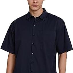 Men's Solid Oversized Half Sleeve Casual Shirt | Plain | 100% Cotton (Available in Plus Size)-image-36