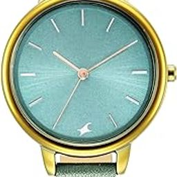 Glitch Quartz Analog Blue Dial Leather Strap Watch for Girls-NS6234QL02-picture-34