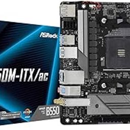 ASRock B550M-ITX/AC Supports 3rd Gen AMD AM4 Ryzen/Future AMD Ryzen Processors Mini ITX Motherboard, DDR4-12