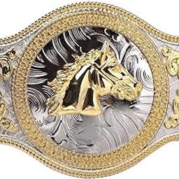 Rodeo Engraved Golden Horse Belts Buckle Men's Metal Vintage Western Cowboy Clothing Shoes & Accessories | Mens Accessories | Belt Buckles-image-47