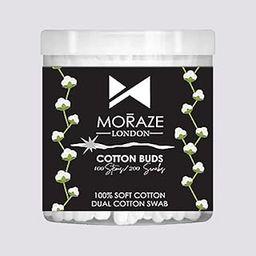 Moraze Premium Paper Stick Cotton Ear Buds, 100% Pure & Soft Cotton, 100 Stems (200 Swabs), for Ear Nose Cleansing and Makeup Removal-image-100