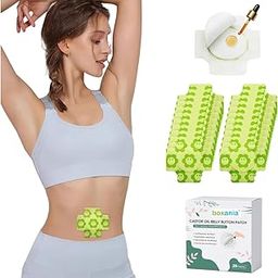 Boxania® 20 Pcs Castor Oil Pack Wrap for belly button, Self Adhesive Castor Oil Packs for Liver Detox, Accelerate metabolism,Easy to Use, Anti-Seepage (Oil Not Included)-43