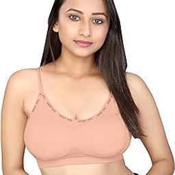 Lightly Padded Non-Wired Cotton Blend Sports Bra for Women | Comfortable Support | Breathable & Soft Fabric | Ideal for Everyday Wear & Active Use | Wireless Sports Bra-picture-38