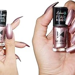 Moraze Shimmery Glossy Nail Paint For Women, Long-Lasting & Quick Dry, Non Chipping & Non Toxic Nail Polish (Pink Glam) (Pack Of 2)-19