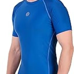 Recharge Men Polyester Compression Half Sleeves Tshirt-image-11