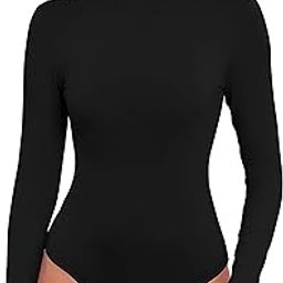 Women Long Sleeve Turtleneck Bodysuit Shirts 2024 Fashion Going Out Tops-image-73