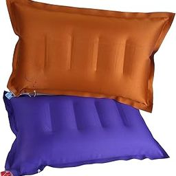 RAV Pack of 2 Cotton Travelling Pillow Comfortable & Portable,Neck Support,Lightweight Compact Travelling in Train, Bus,Flight, Camping, Hostel and Office.-26