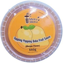 Meku Meku Mango Flavoured Popping Boba Fruit Sauce for Bubble Tea 660gm-image-14