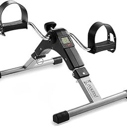 HELLYPO Gym Cycle Pedal Exerciser with Fixing Strap, Adjustable Resistance and Digital Display - Suitable for Light Exercise of Legs, Arms, and Physiotherapy at Home, Black-22