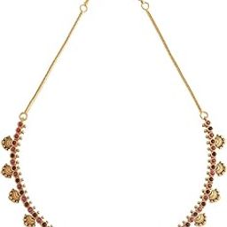 Fashion Jewellery Ruby Gold Polished Antique Necklace With Adjustable Chain | Best For Gifting & Special Occasion | Necklace For Women - 433425-image-59