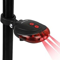 Strauss Bicycle Flash Tail Light with Laser| Waterproof | 7 Light Modes|High Visibility Bike Safety Light for Cyclists |Rear LED Tail Light with Laser for Night Riding,(Black)-21