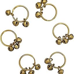 ascension Clapping Aarti Ghungroo Kadi Anguthi Bhajan Clapping Finger Bell ideal for use during Bhajan Kirtan and Pooja Rituals for Gods and Goddesses.(Set of 6)-image-1