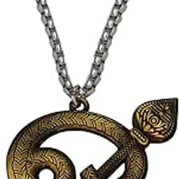 m men style South Indian Lord Murugan Subrahmanya Tamil Om Locket With Chain Gold Zinc Metal Religious Pendant Necklace Chain For Men And Women-picture-34