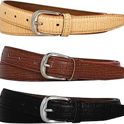 Women's Vegan Leather Belt (Pack of 3)-picture-17