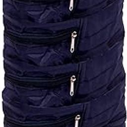 Kuber Industries Waterproof Parachute Hanging Shoe Cover Travelling Shoe Storage Footwear Organiser (Can Keep Upto 5 Pair), Blue -CTMTC039554-image-32