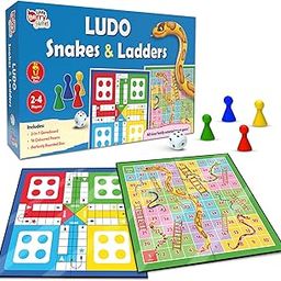 Little Berry Ludo and Snakes & Ladders Big Size Board Game | 14”x14” Foldable Game Board with Dice | 2-in-1 Board Games for Kids, Adults & Family | Suitable for Travelling, Gifts and Fun Party Nights-28