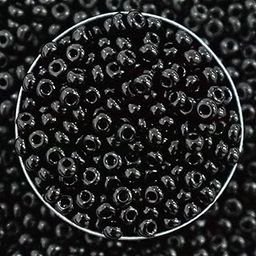 Embroiderymaterial 8/0 Black Color Preciosa Seed Beads for Jewellery Making, Craft, Bracelet Making, Embroidery Work, Hair Accessories, Hair Band Making, Bag Making etc. (100 Gram, 8/0, 3MM)-image-94
