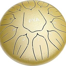 FYA 10 Inch Steel Tongue Drum 11 Notes D Major for Kids and Adults with Rubber Mallets, Finger Picks and Padded Travel Bag, Unique Gifts for Him or Her-image-58