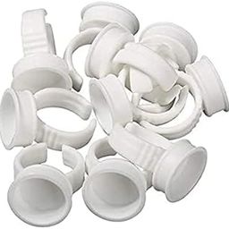 SHIELD PLUS Tattoo Pigment Holders Ring, Ink Cups, Makeup Glue Holder for Permanent Microblading (25 Pieces)-image-80