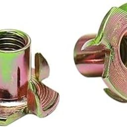 Tee Nut Mild Steel Zinc Plated | Four Claws Furniture Nut, Wood T-Nut (M5, Pack Of 50)-24