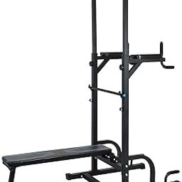 IRIS Fitness Power Tower with Sit up Bench Pull-Up Chin Up Dip Station Adjustable Height Heavy Duty Multi-Function Fitness Training Equipment Home Gym-30