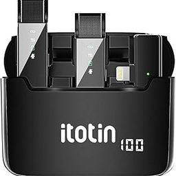 ITOTIN Wireless Microphone (1 TX + 1 RX), Mini Lapel Mic with Charging Case, 6H, Wireless Mic for iPhone, Video Recording, YouTube, Interview, Vlog, TikTok, Live Stream-image-80