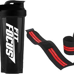 Gym Shaker and Wrist Band Combo, Shaker Bottle, Gym Shaker, 100% Leak Proof BPA Free, Protein Shaker, Shaker Bottle Combo, Gym Bottle, Workout Bottle Gym Wrist Support, Weight Lifting Straps (Red)-image-70