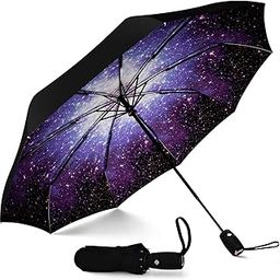 Travel Umbrella: Windproof Compact Mini for Car, Golf, and On-the-Go - Strong and Small (Black Space)-picture-23