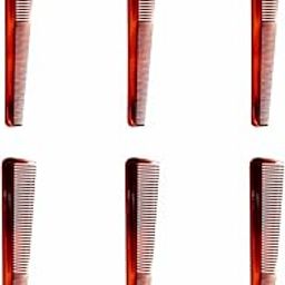 Shalimar Brand Professional Cutting / Barbering Comb 6 Piece | Salon Grade - For Men & Women | Ideal for Hair cutting, Tapering, Trimming | Smoothened & Rounded Teeth prevent Hair & Scalp damage | Less-Static 8 Inches-image-41