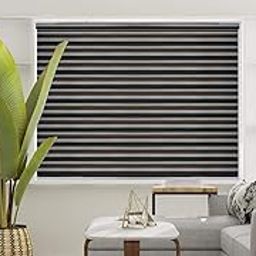 ZEBRA BLINDS Polyresin Curtain Blinds, 92x 130 cm, Grey, Pack of 1-image-34