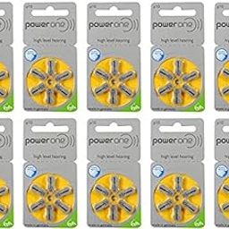 Power One Hearing Aid Battery Size 10, Pack Of 60 Batteries - Yellow-26