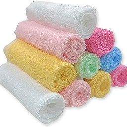 Bamboo Face Towels – Ultra Absorbent, Anti-Bacterial & Quick-Dry | 3X Softer Than Cotton | 25x25 cm, 400 GSM | Pack of 10 – Multicolour | Eco-Friendly & Gentle on Skin-image-37