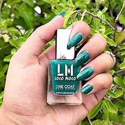 Loco Moco One Coat Nail Paint, Dark Green, Quick Dry, Long Lasting, 11 ml-image-60