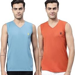 Regular Fit Cotton Solid Gym Vest for Men (Pack of 2)-V_SL_BLU_PNK_02-P-image-74