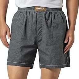 Regular Fit Solid 100% Soft & Durable Cotton Boxer Shorts Dual Pockets Anti-Bacterial Moisture Wicking Microfibre Waistband Ultra-Light Boxers for Men-image-75
