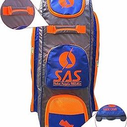 SAS Cricket PRO Cricket Kit Bag with Wheels | Junior Cricket Kit Bag with Trolley | Duffle Kit Bag with Wheels for Cricket Equipment | Cricket Kit Bag Trolley (Medium,Orange)-image-34