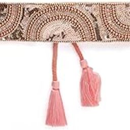 Boho Sequin Embellished Canvas Handmade Belt-7