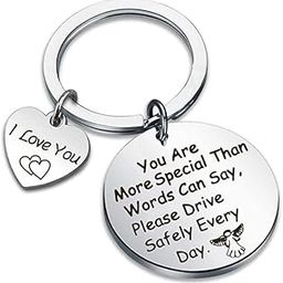 Drive Safe Keychain Gifts For Husband Boyfriend On Father's day Thanksgiving Valentines Day Anniversary Birthday. for Soulmate Lover Him Her Women Men-picture-22