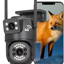 CAMLEIGH 2K HD, 360° Pan/Tilt Outdoor Surveillance, AI Motion Detection, Continuous Power, IP66 Weatherproof, SIM Card Supported 4G Security Cameras Wireless Outdoor, No WiFi Needed (Black OR White)-image-87