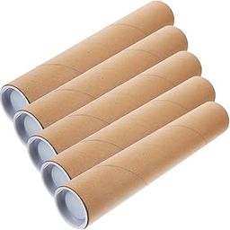 SHOWERORO 5pcs Cardboard Postal Tubes for Artworks Multi-use Mailing Thick Wall Lightweight and Compact for Posters and Art Storage-image-67