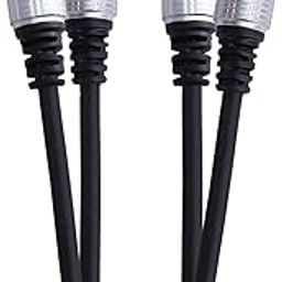MX rca to rca cable Stereo Audio Cable Gold-Plated Compatible with Speaker, AMP Turntable, Receiver, Home Theatre Subwoofer cable, Double Shielded rca connector male 2 rca to 2 rca cable 1.5 meter-24