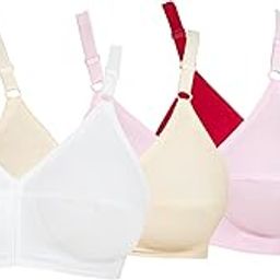U Shaped Back - 100% Cotton Full Figure Bra - Minimizer - Non Padded - Full Coverage Wirefree Seamed Bra-49