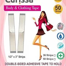 CURISSA Double Sided Tape for Clothes Fashion Dressing Tape Clothing Bra Strip, Bikini Tape for Women, Body Stickers For Women (50 PACK)-11
