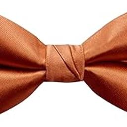 Premium Satin Bow Tie for Men | Adjustable Neckband for Perfect Fit | Handcrafted Bow Tie for Suits, Blazers & Tuxedo for Formal Events & Weddings (Copper Brown)-image-97