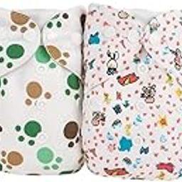 Zingle Leakage-Proof Advanced Cloth Diapers for Babies, High Absorbent Cotton 4 Reusable Diaper and 4 Insert Pad, Washable Cloth Diaper, 0-3 Years, (5-18kg), Freesize, Adjustable, Reduces Rash-image-57