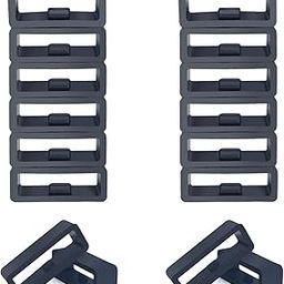 16-Pack silicone watch band holder loop Compatible with Garmin forerunner 245/645/45 Vivoactive 3 band keeper 20mm Black-picture-11
